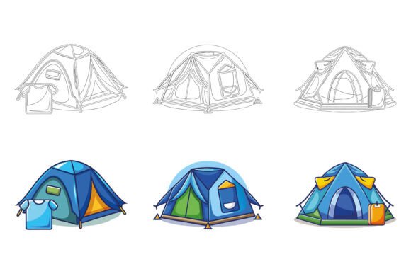 Camping Tent Illustration Assets for Designers, Marketers, and Creative Professionals
