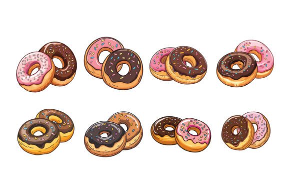 Donuts: A Versatile AI EPS Illustration Set for Modern Creators