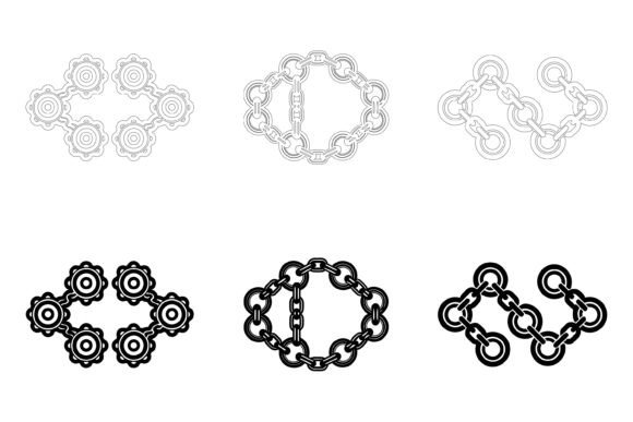 Graphene Structure Icons Set: Precision for Your Projects