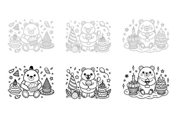 The Birthday Bear EPS Illustration Set: A Design Asset Evaluation