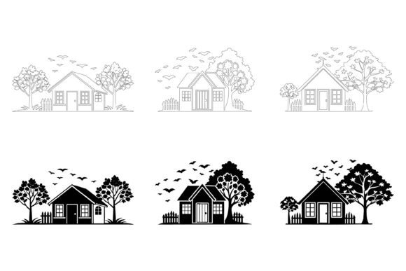 The Rustic Cottage Illustration Collection