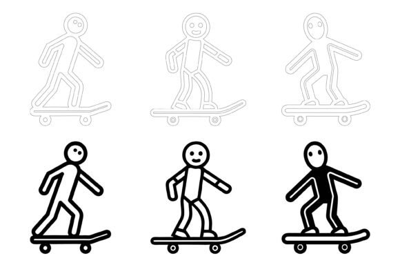 The Skateboarder Line Icon Set: More Than Just Cool Graphics